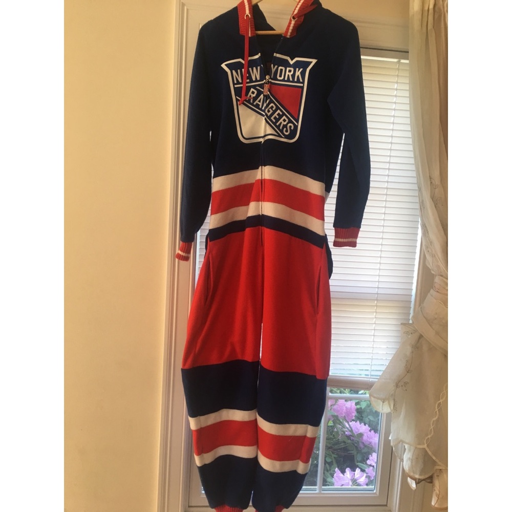 NHL New York Rangers Adult Onesie Pajamas